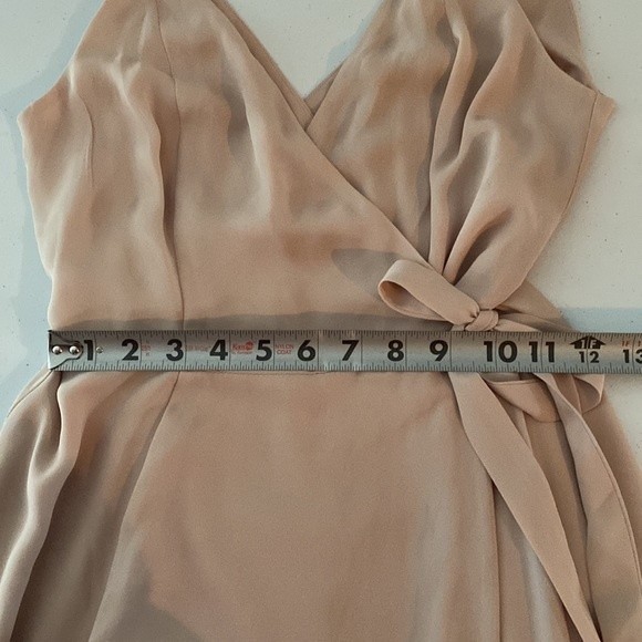 WAYF Chiffon Pink Wrap Bridesmaid Maxi Dress‎ Size S - Picture 9 of 10